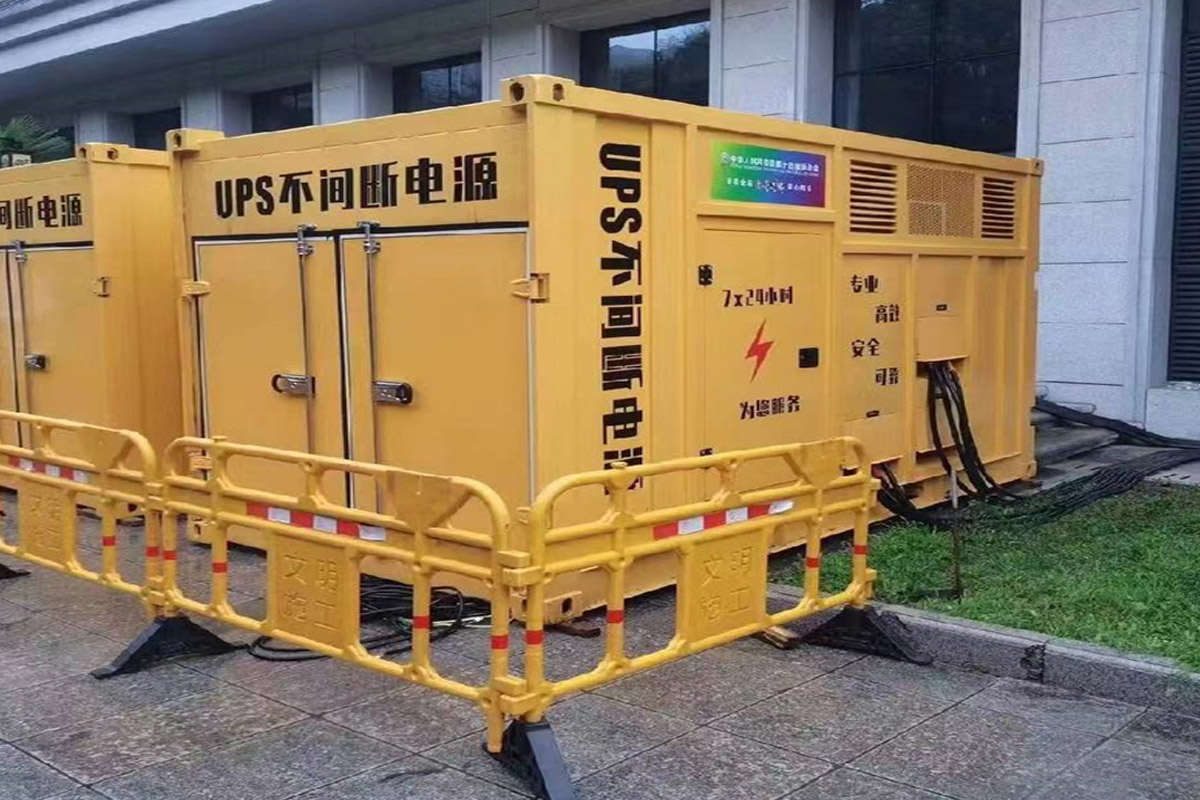 元江发电机租赁施工现场