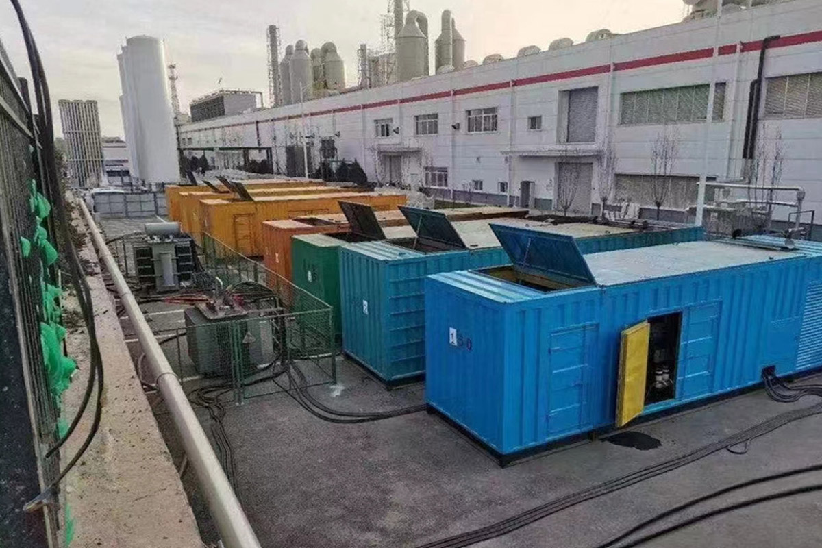 元江发电机租赁施工现场